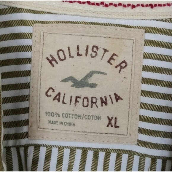 VTG. Hollister California‎ Men's Long Sleeve Stripe Shirt Size XL - Picture 5 of 12